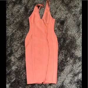 Miss Circle light pink spandex dress